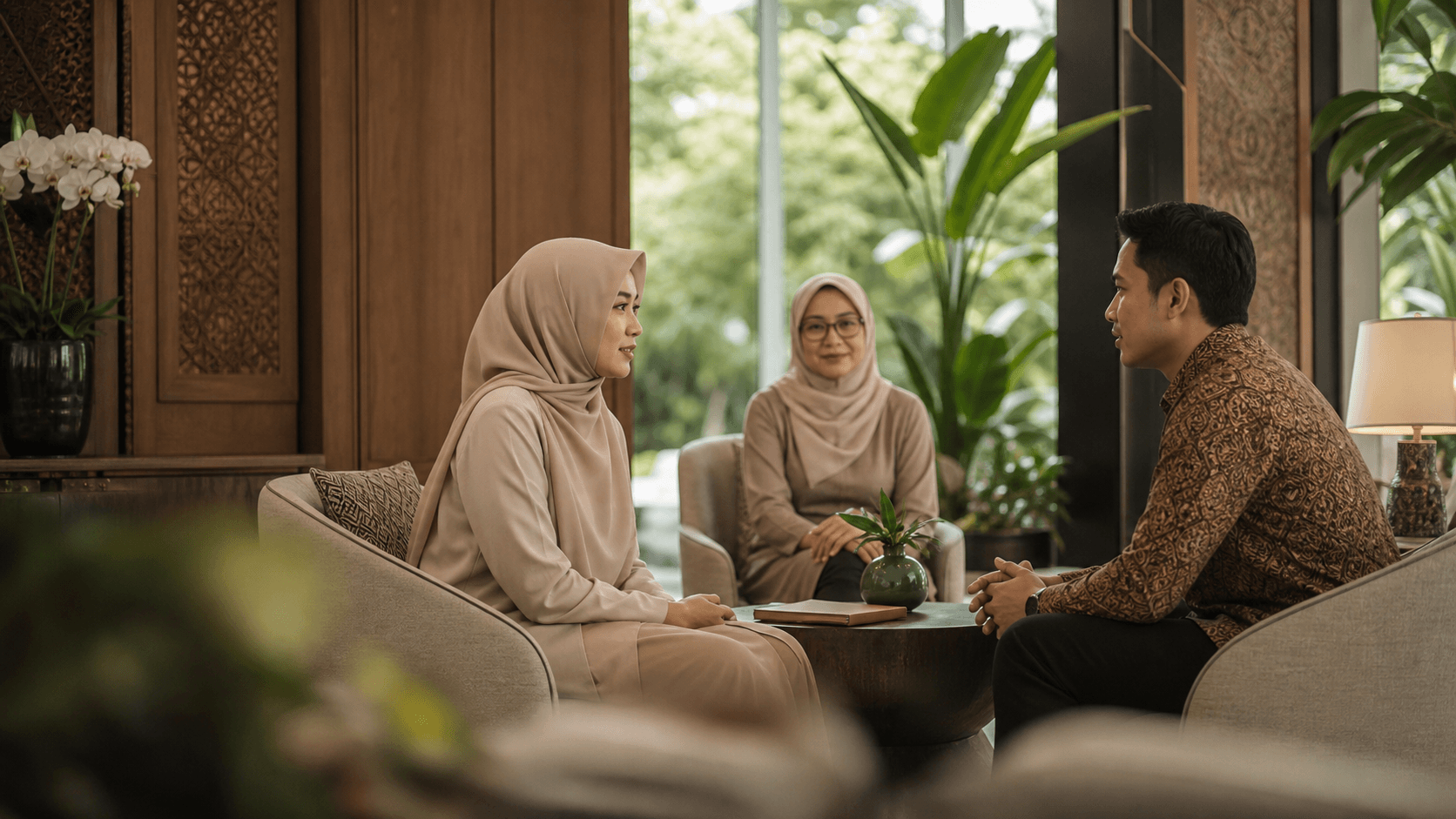 Pertemuan yang difasilitasi antara dua calon pasangan di Indonesia